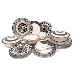 43PCS 8 Person Dinner Set Monochrome Black
