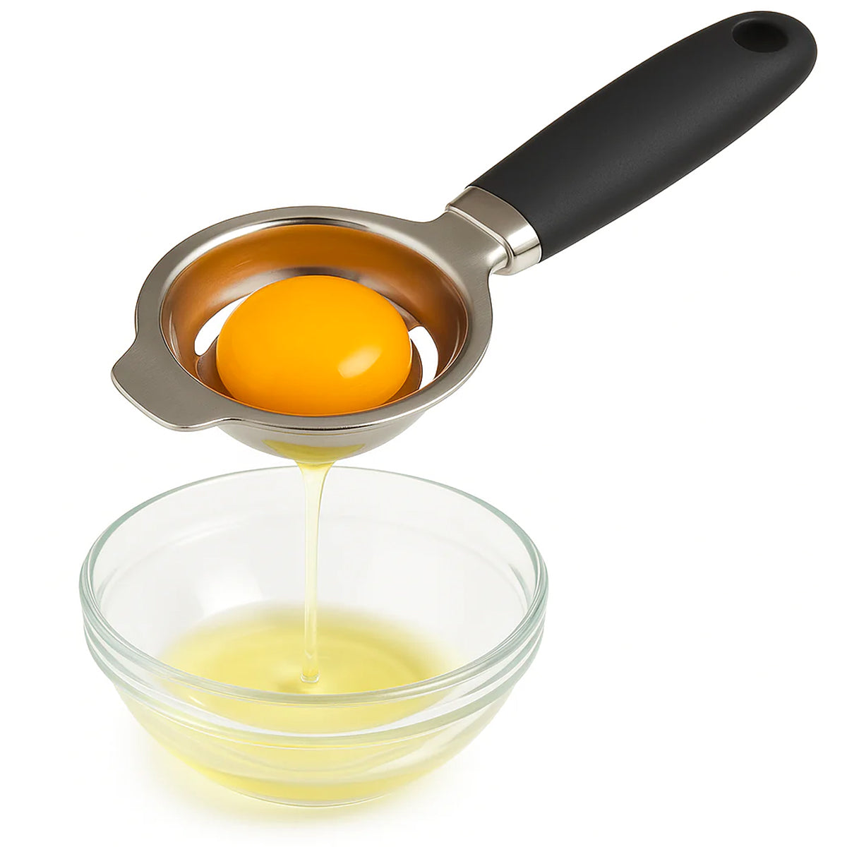 Stainless Steel Deep Egg Separator – Easy Yolk & White Separator with Non-Slip Handle - Habitt