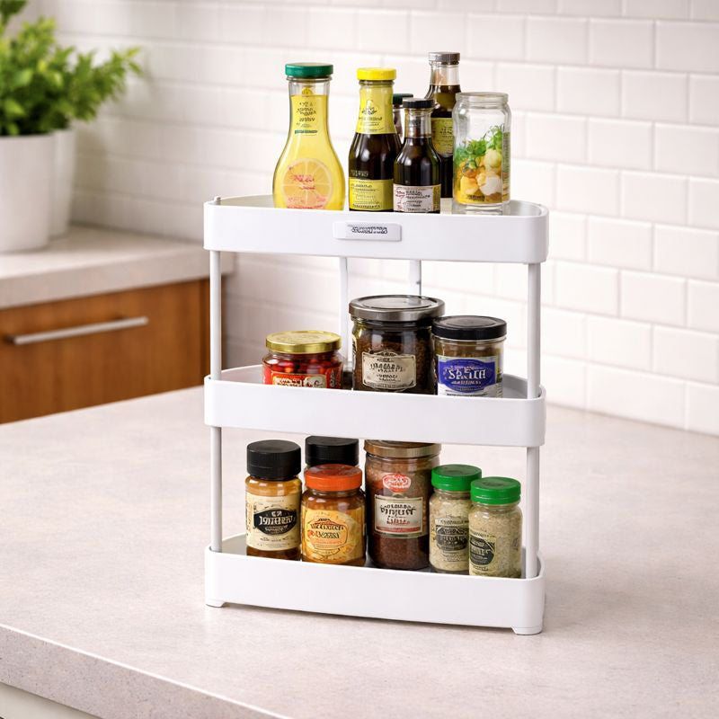 Multipurpose Triangle 3 Layers Storage Rack – Corner Shelf Organizer - Habitt