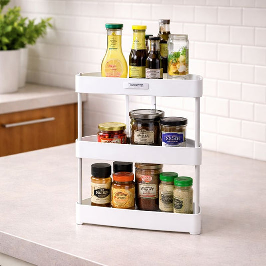 Multipurpose Triangle 3 Layers Storage Rack – Corner Shelf Organizer - Habitt