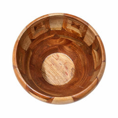 Antique Wooden Pot with Lid | Handcrafted Storage & Décor Vessel – 7.5 Inch Diameter - Habitt