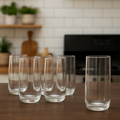 Premium Clear Tumbler Glass Set 300 ml – Durable Everyday Drinkware (6 Pcs) - Habitt