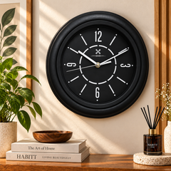 Heritage Wall Clock CLK-035A – 15" Black & Grey