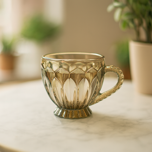 Premium Smoke Glass Cup Set – 205 ml (6 pcs) - Habitt