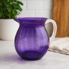 Purple Lassi Jug – Premium Transparent Polycarbonate Pitcher for Lassi, Juice & Water - Habitt