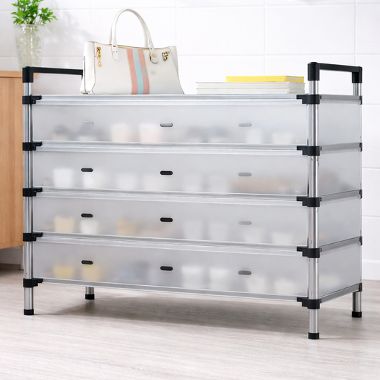 5 Layers Shoe Organizer – Stackable Multi-Layer Shoe Storage Rack - Habitt