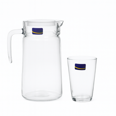 Clear Glass 7-Piece Water Set – 1.98 L Jug with 315 ml Glasses (Premium Everyday Glassware) - Habitt