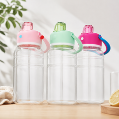 Assorted Kid Sippers Color Handle Plastic Bottle - 1200 and 750 ML