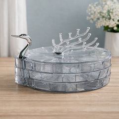 Swan Dream Jewelry Box – Transparent Decorative Jewelry Storage Organizer - Habitt