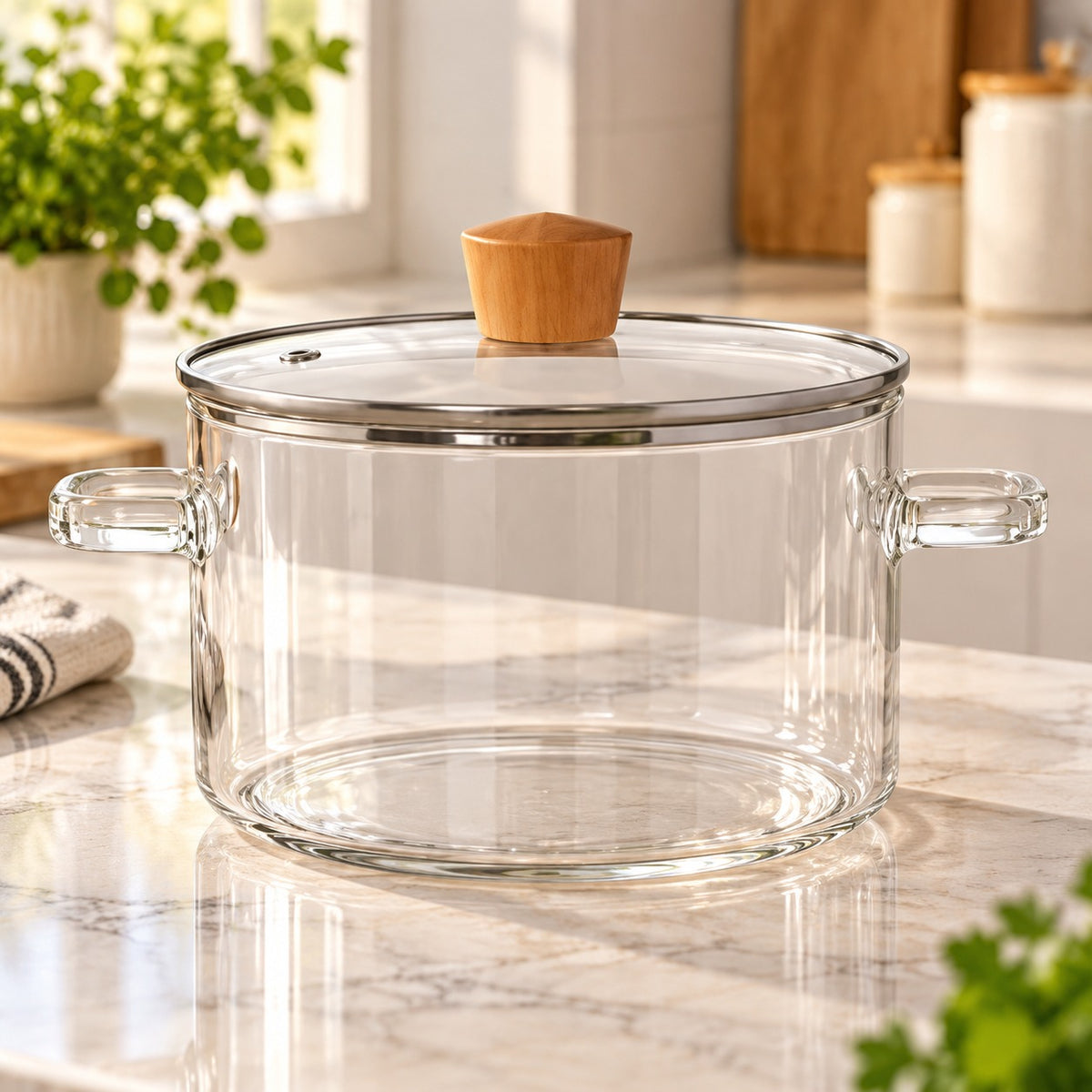 Borosilicate Glass Pot 1800Ml