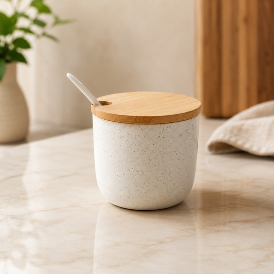 Imperial Sugar Pot with Bamboo Lid