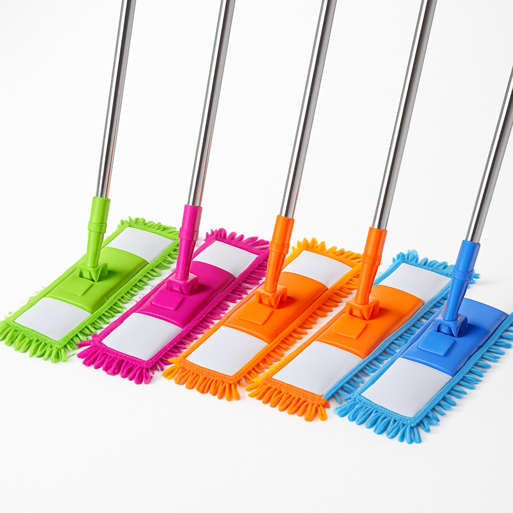 1Pc Premium Microfiber Dry Mop – Lightweight Flat Mop for Hardwood, Tile & Laminate Floors - Habitt