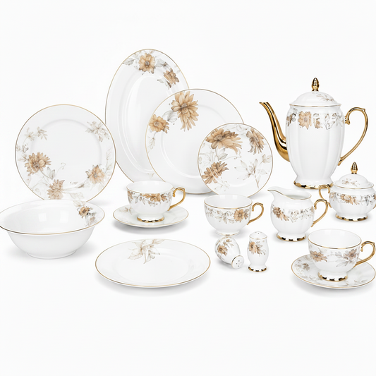 Elegant Dinner Set 65 & 89 Pieces | Complete Dining & Serving Collection