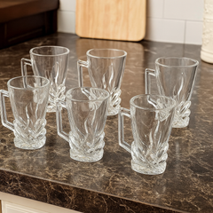 Clear Glass Cup Set – 270ml (Set of 6) - Habitt