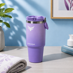 Assorted 1200ml Premium Insulated Travel Tumbler with Handle | Stylish Hot & Cold Drink Cup