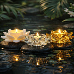 Crystal LED Candle Lotus Lamp - Habitt