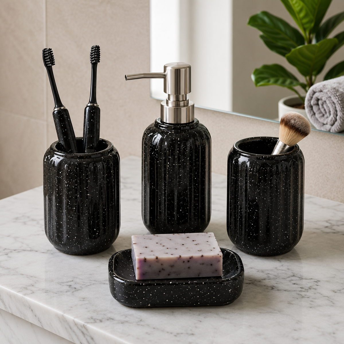 4PCS Home Fashion Bath Set 76195| Bathroom Accessories Set