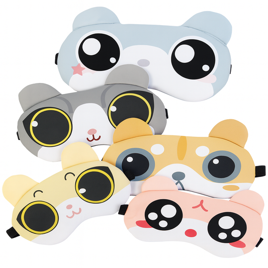 Assorted Gel Eye Mask – Cute Animal Design Cooling & Relaxation Mask for Sleep, Travel & Stress Relief - Habitt