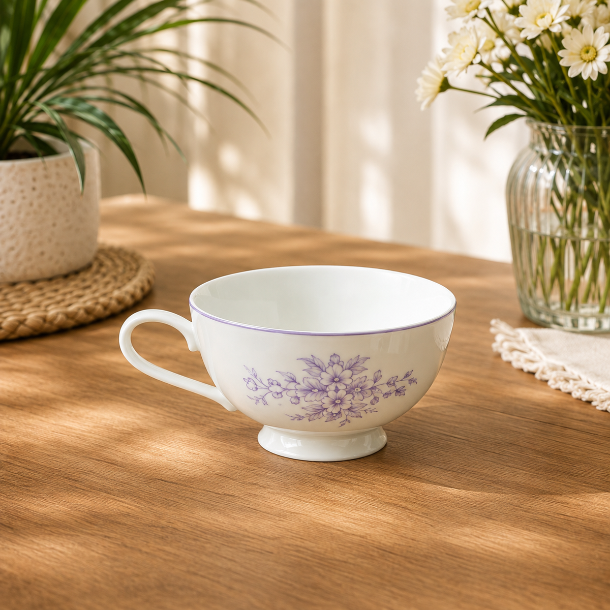 Print Cup | Ceramic Tea Cup with Floral Print