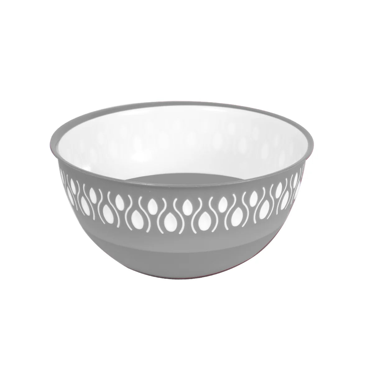 1Pc Adora Mixing Bowl – Red, Gray & Brown | Premium Plastic Kitchen Bowls in 3 Sizes (400ml, 1800ml, 3500ml) - Habitt