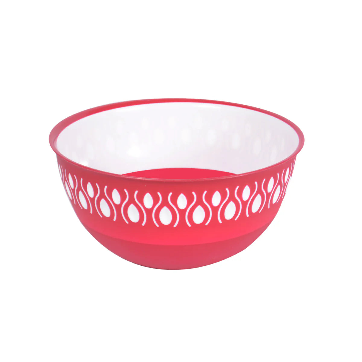 1Pc Adora Mixing Bowl – Red, Gray & Brown | Premium Plastic Kitchen Bowls in 3 Sizes (400ml, 1800ml, 3500ml) - Habitt