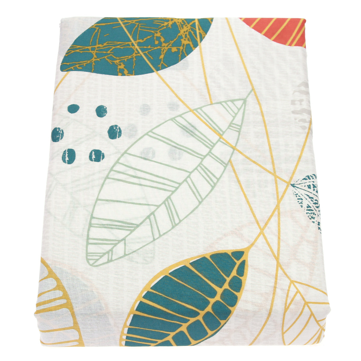 Green Leaf Pattern Double Bedsheet 96x102"© - Habitt