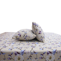 Blue Florals Double Bed Sheet 90x94E-Com - Habitt