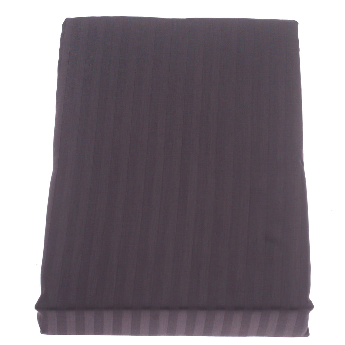 CharCoal Grey Stripe Satin Double Bed Sheet 96x102 - Habitt
