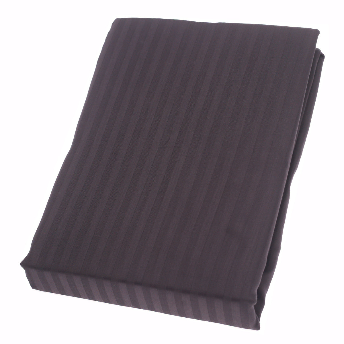 CharCoal Grey Stripe Satin Double Bed Sheet 96x102 - Habitt