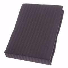 CharCoal Grey Stripe Satin Double Bed Sheet 96x102 - Habitt