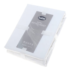 White Double Fitted Sheet 72x78"(P) - Habitt