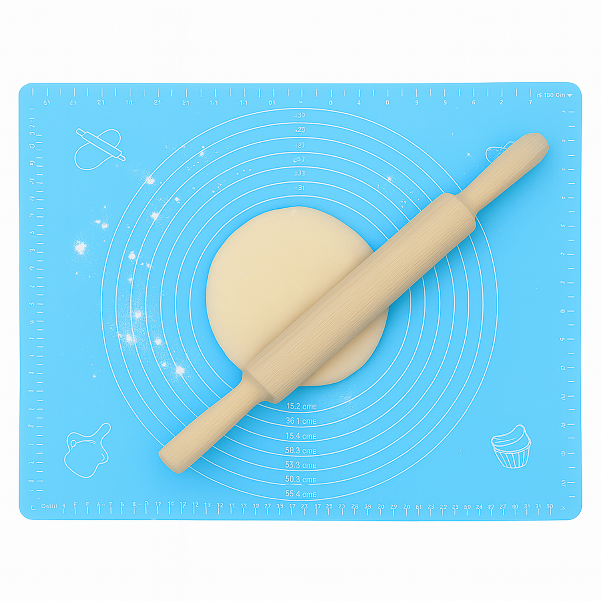 Silicone Baking Sheet (Assorted) – Non-Stick Pastry Mat with Measurement Guide - Habitt