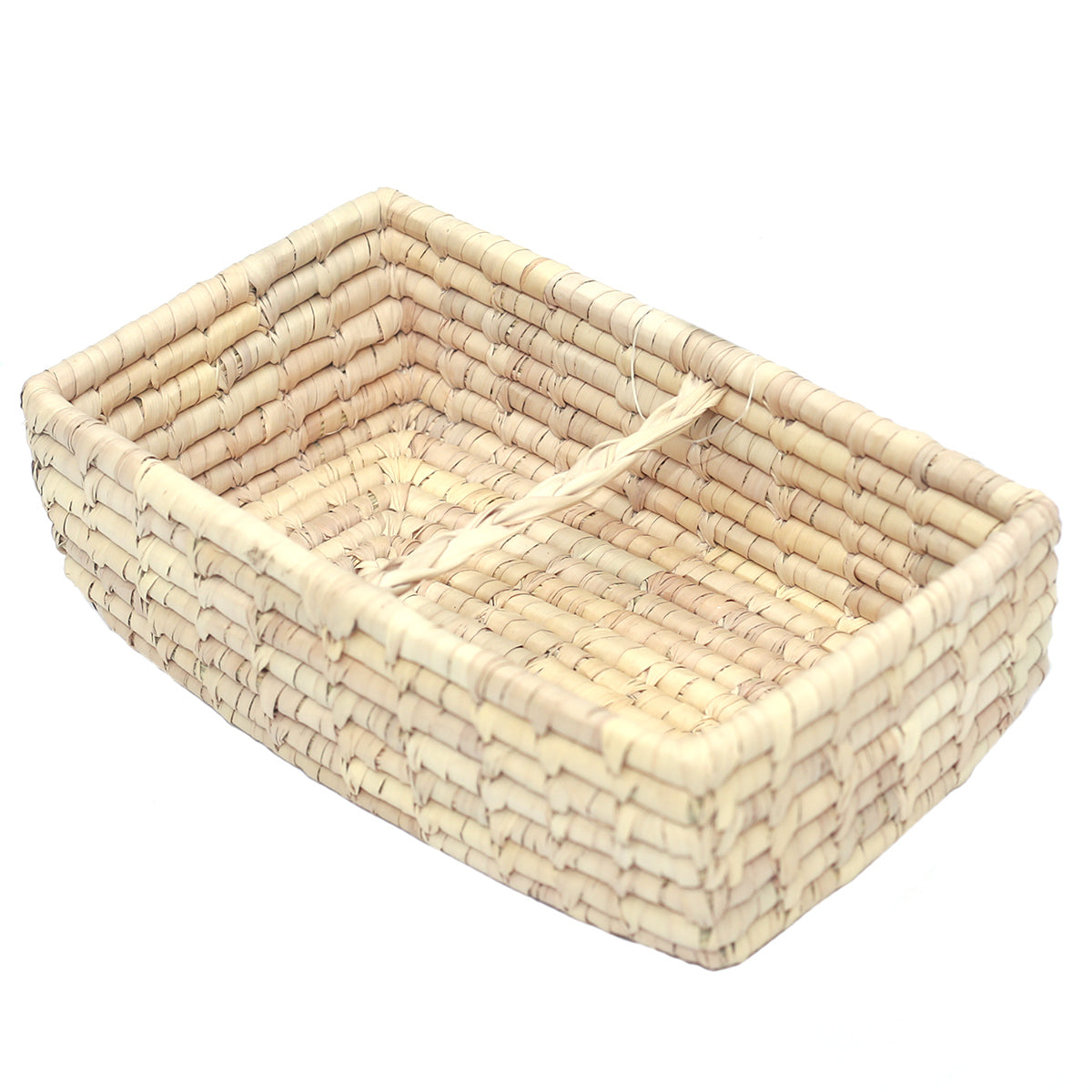 BASKET PALM LEAF & STRAW L8X W4.5XH3INCH - Habitt