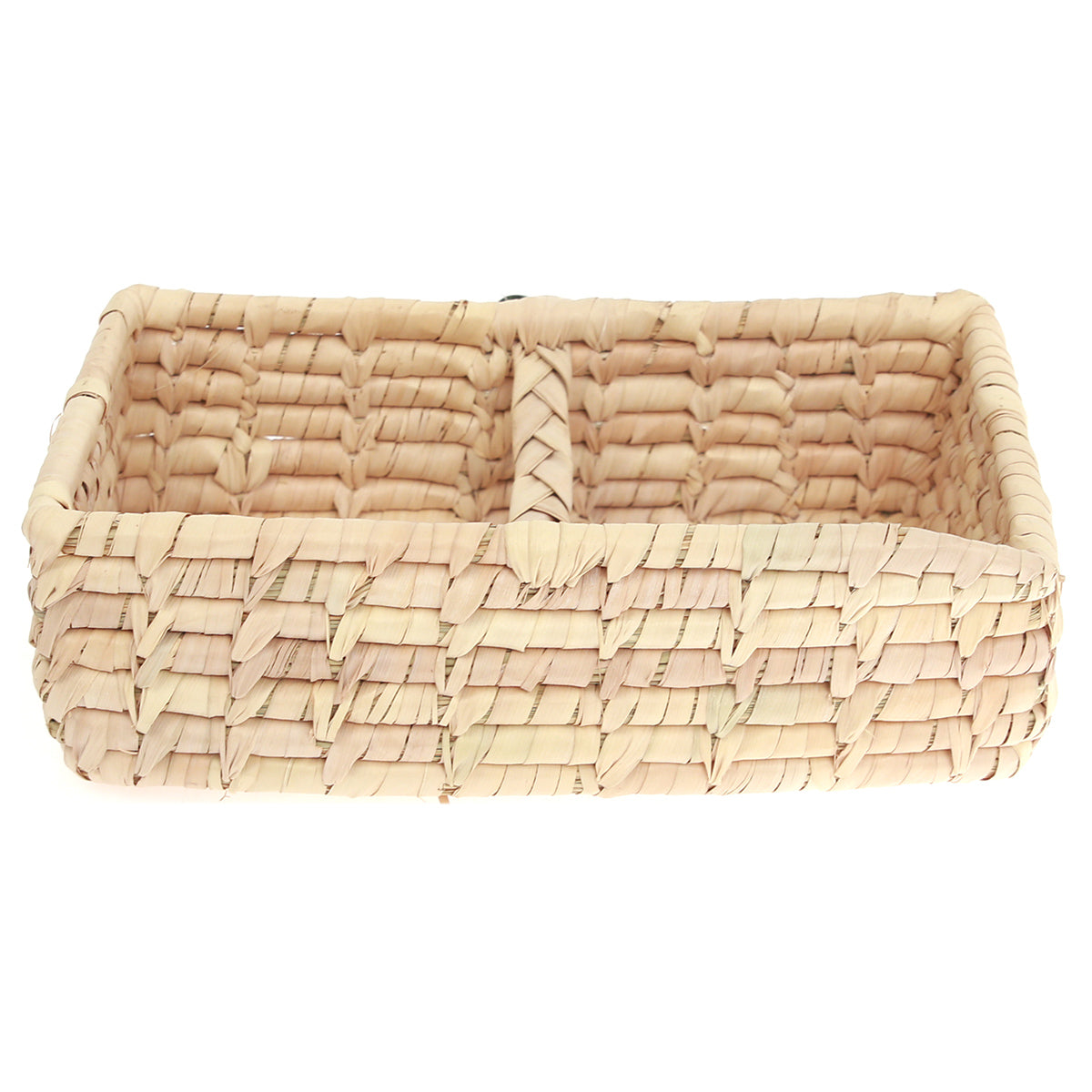 BASKET PALM LEAF & STRAW L8X W4.5XH3INCH - Habitt