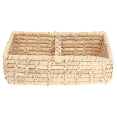 BASKET PALM LEAF & STRAW L8X W4.5XH3INCH - Habitt
