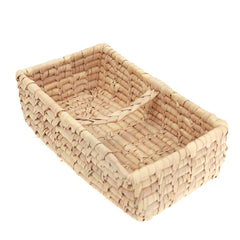 BASKET PALM LEAF & STRAW L8X W4.5XH3INCH - Habitt