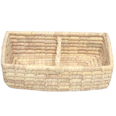 BASKET PALM LEAF & STRAW L8X W4.5XH3INCH - Habitt