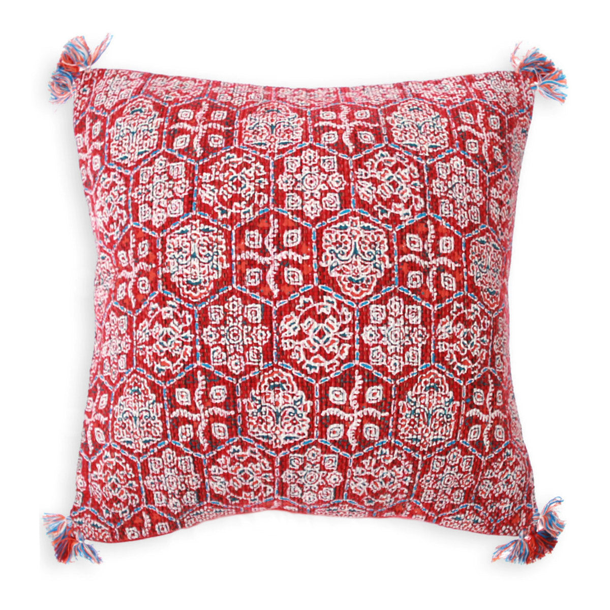 Tangerine Ethnic Cushion Cover 20x20" - Habitt