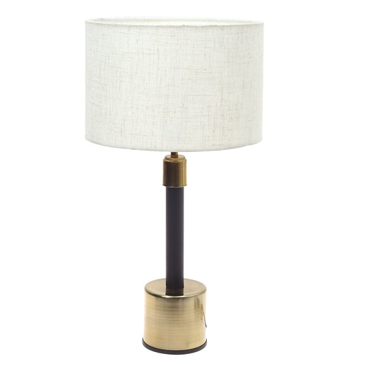 Wooden plain Brass Table Lamp .... - Habitt