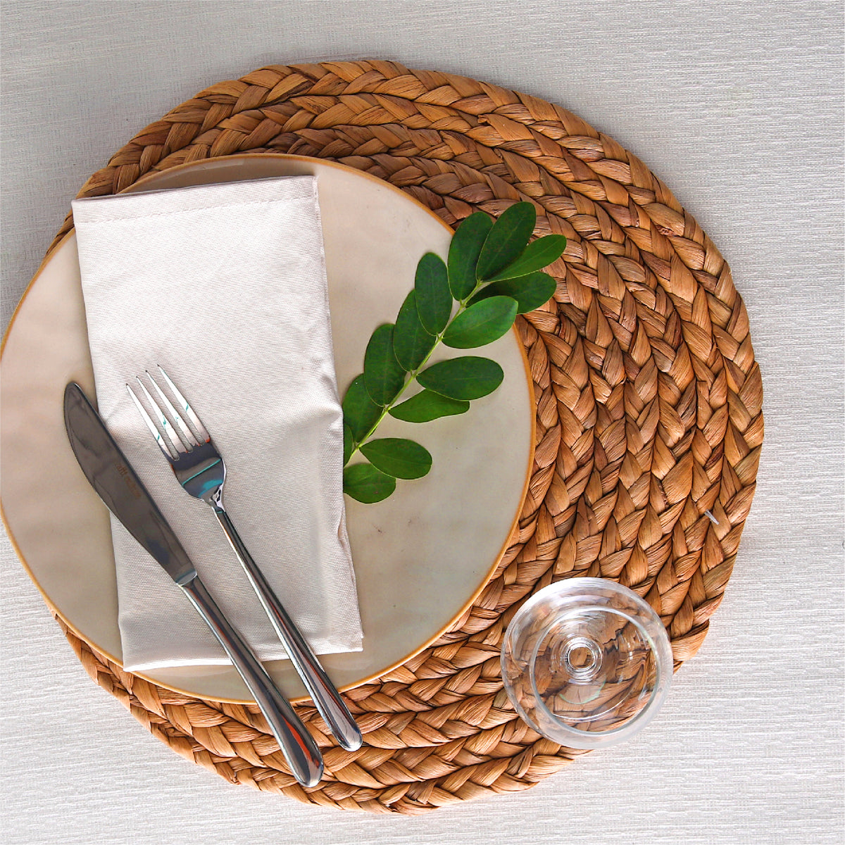 PLACEMAT ROUND SEAGRASS 15iNCH - Habitt