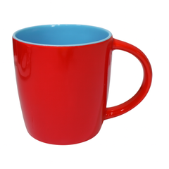 380ML Contrast Interior Ceramic Mug – Red, Yellow & Blue, Yellow & Black, White Variants - Habitt