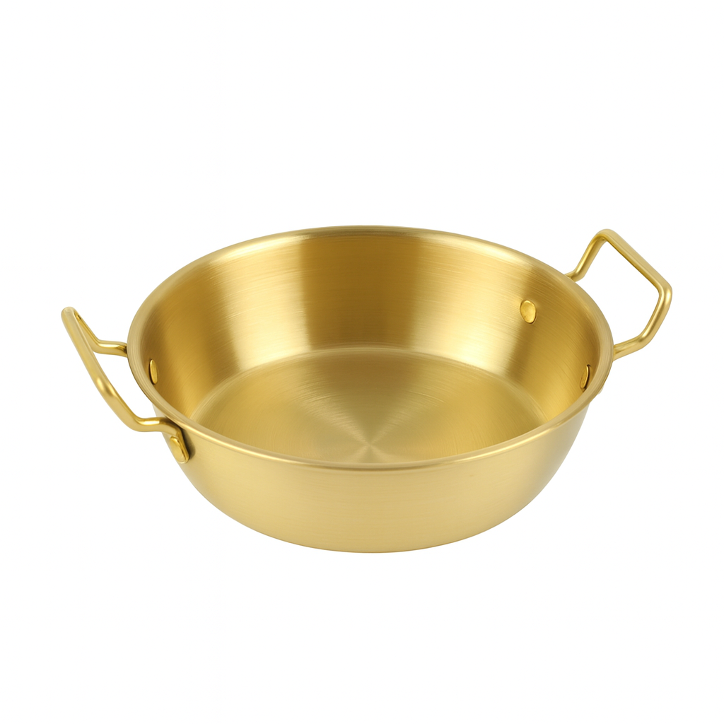 Double Handle Golden Soup Bowl – 17×6.2 cm - Habitt