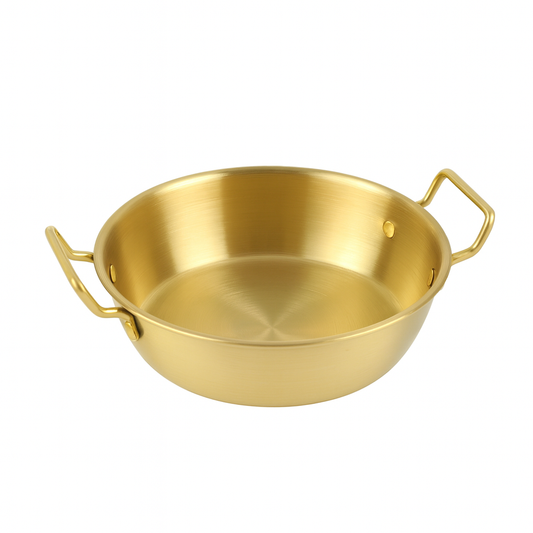 Double Handle Golden Soup Bowl – 17×6.2 cm - Habitt