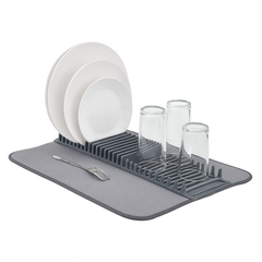 Dish Drying Mat with Drain Rack – Absorbent Kitchen Counter Mat - Habitt