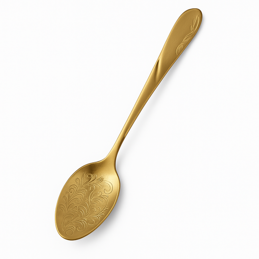 Winsor Golden Dinner Spoon Set – Premium Stainless Steel Cutlery Set of 6 - Habitt
