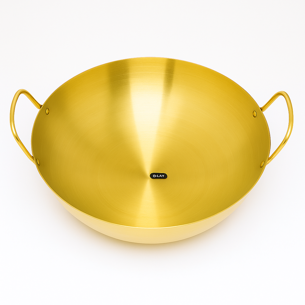 Golden Chef Wok – Premium Stainless Steel Deep Cooking Pan with Handles (Available in 26 cm, 28 cm & 30 cm) - Habitt