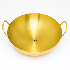Golden Chef Wok – Premium Stainless Steel Deep Cooking Pan with Handles (Available in 26 cm, 28 cm & 30 cm) - Habitt