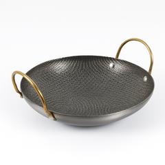 Chef Wok with Spider Coat – Textured Non-Stick Stainless Steel Wok with Dual Handles (Available in 8 inch, 9 inch & 10 inch) - Habitt