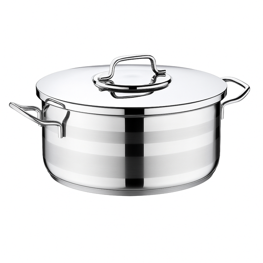 Astra2 Stainless Steel Casserole Set – Heavy-Duty Mirror Finish Cookware (Sizes: 32x19, 36x21, 40x25 cm) - Habitt
