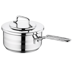 KORKMAZ Astra2 16 × 9 cm Stainless Steel Saucepan with Lid – 1.8 L Capacity, Induction Compatible - Habitt